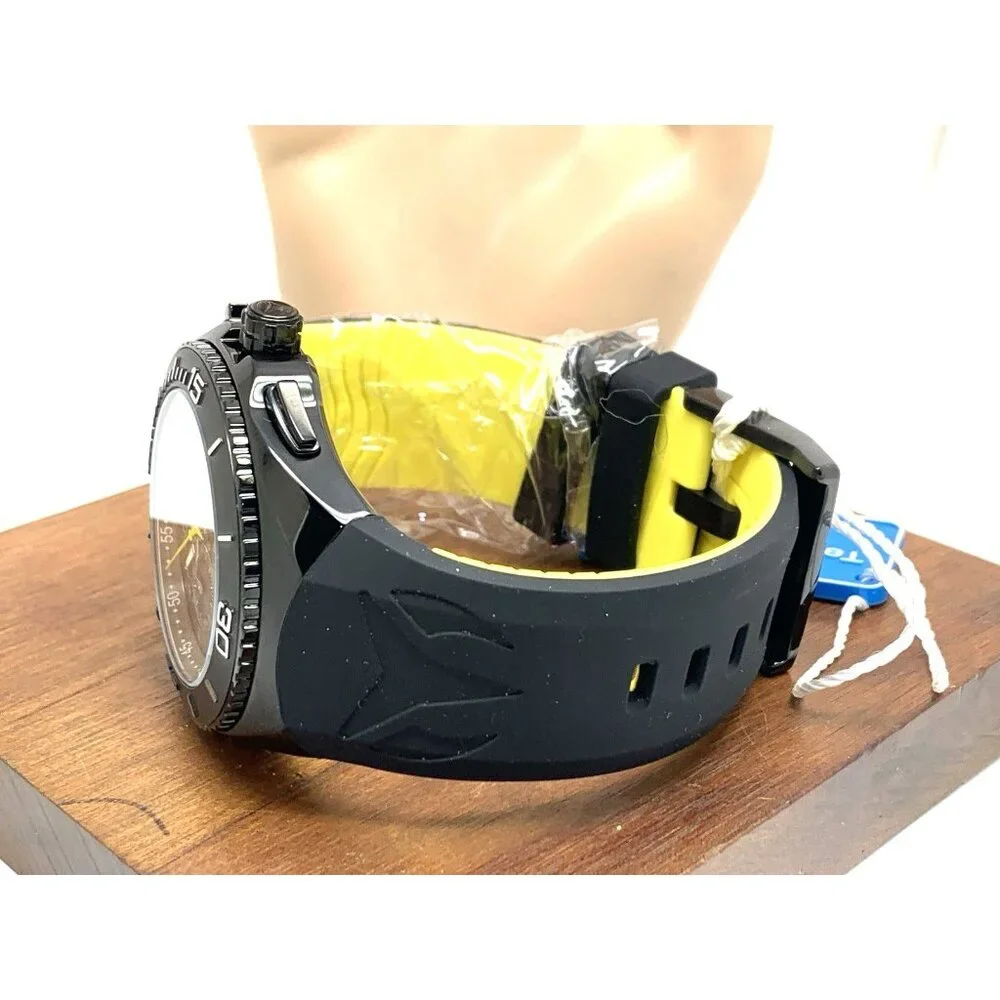 Technomarine Men's Watch TM-215069 Manta Chronograph Quartz Black Yellow Rubber
